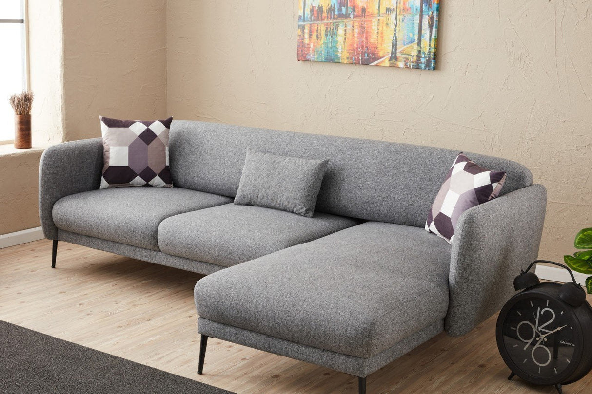 Canapea extensibilă Venus, Colț, Dreapta, Diverse culori, 265x163x80 cm - Gri deschis | SKU: 825BLC2766 | Canapea extensibilă Venus, Colț, Dreapta, 265x163x80 cm, varianta Gri deschis, produs pentru amenajarea locuinței, disponibil online în România la CasaMob