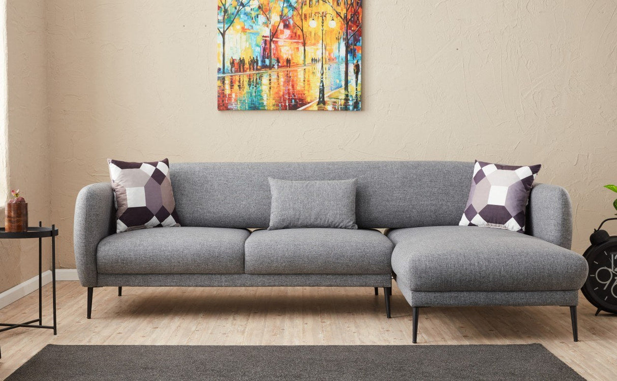 Canapea extensibilă Venus, Colț, Dreapta, Diverse culori, 265x163x80 cm - Gri deschis | SKU: 825BLC2766 | Canapea extensibilă Venus, Colț, Dreapta, 265x163x80 cm, varianta Gri deschis, produs pentru amenajarea locuinței, disponibil online în România la CasaMob