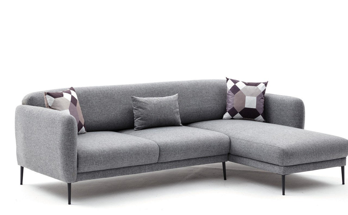 Canapea extensibilă Venus, Colț, Dreapta, Diverse culori, 265x163x80 cm - Gri deschis | SKU: 825BLC2766 | Canapea extensibilă Venus, Colț, Dreapta, 265x163x80 cm, varianta Gri deschis, produs pentru amenajarea locuinței, disponibil online în România la CasaMob
