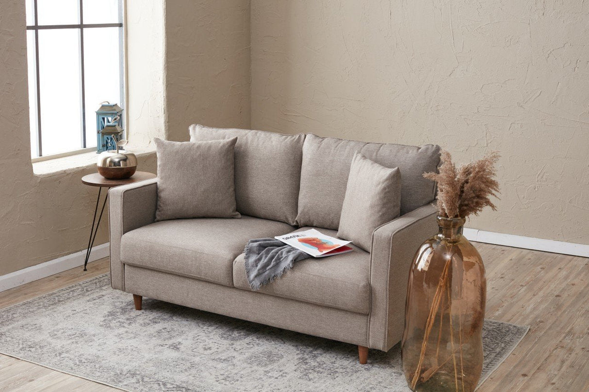 Canapea fixă Eva, Diverse culori, Diverse configurații, Diverse dimensiuni - Crem - 155x90x82 cm - 2 locuri | SKU: 825BLC2774 | Canapea fixă Eva, varianta Crem - 155x90x82 cm - 2 locuri, produs pentru amenajarea locuinței, disponibil online în România la CasaMob