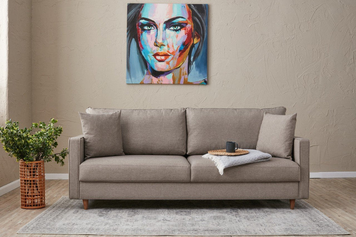 Canapea fixă Eva, Diverse culori, Diverse configurații, Diverse dimensiuni - Crem - 210x90x82 cm - 3 locuri | SKU: 825BLC2777 | Canapea fixă Eva, varianta Crem - 210x90x82 cm - 3 locuri, produs pentru amenajarea locuinței, disponibil online în România la CasaMob