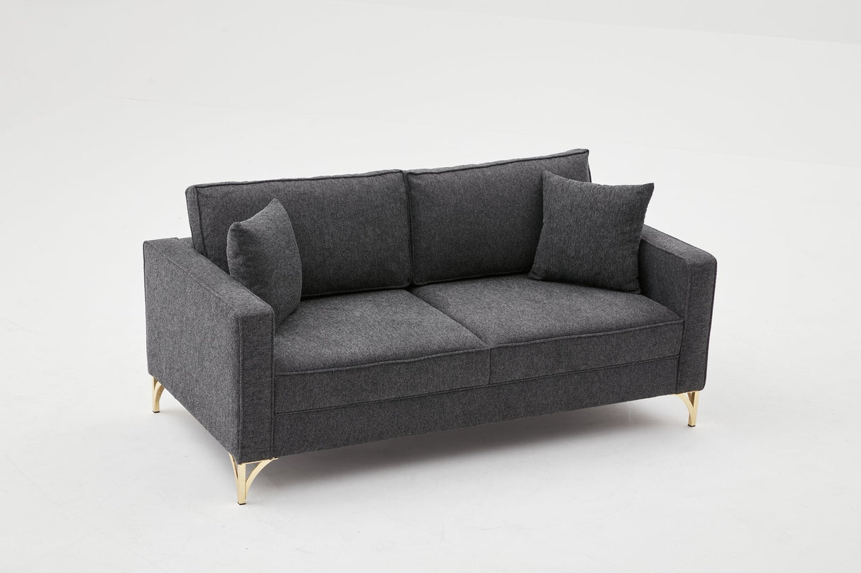 Canapea fixă Berlin, Diverse culori, Diverse configurații, Diverse dimensiuni - Antracit - Negru - 180x91x83 cm - 2 locuri | SKU: 825BLC2794 | Canapea fixă Berlin, varianta Antracit - Negru - 180x91x83 cm - 2 locuri, produs pentru amenajarea locuinței, disponibil online în România la CasaMob