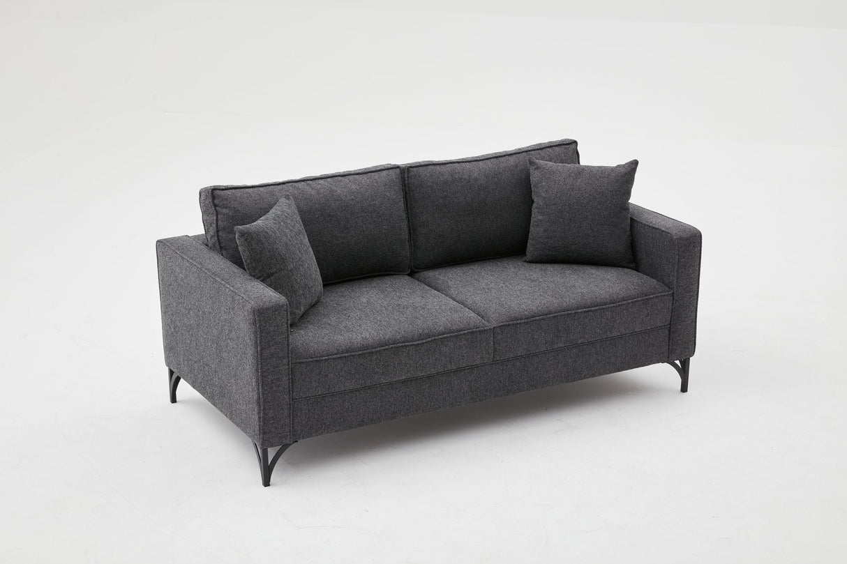 Canapea fixă Berlin, Diverse culori, Diverse configurații, Diverse dimensiuni - Antracit - Negru - 180x91x83 cm - 2 locuri | SKU: 825BLC2794 | Canapea fixă Berlin, varianta Antracit - Negru - 180x91x83 cm - 2 locuri, produs pentru amenajarea locuinței, disponibil online în România la CasaMob