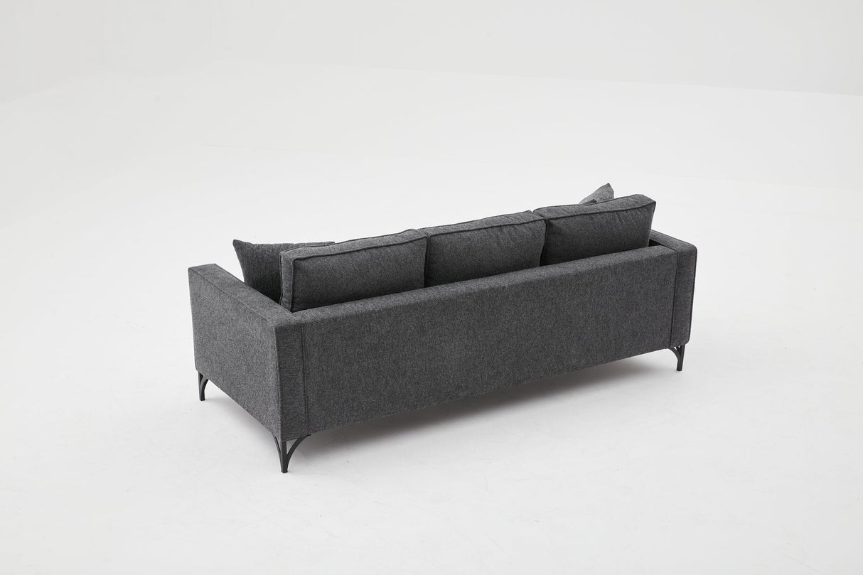 Canapea fixă Berlin, Diverse culori, Diverse configurații, Diverse dimensiuni - Antracit - Negru - 220x91x83 cm - 3 locuri | SKU: 825BLC2796 | Canapea fixă Berlin, varianta Antracit - Negru - 220x91x83 cm - 3 locuri, produs pentru amenajarea locuinței, disponibil online în România la CasaMob