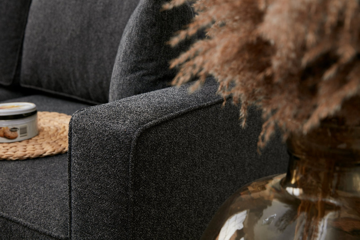 Canapea fixă 3 locuri Liva, Diverse culori, Diverse dimensiuni - Antracit - 227x94x76 cm | SKU: 825BLC2818 | Canapea fixă 3 locuri Liva, varianta Antracit - 227x94x76 cm, produs pentru amenajarea locuinței, disponibil online în România la CasaMob