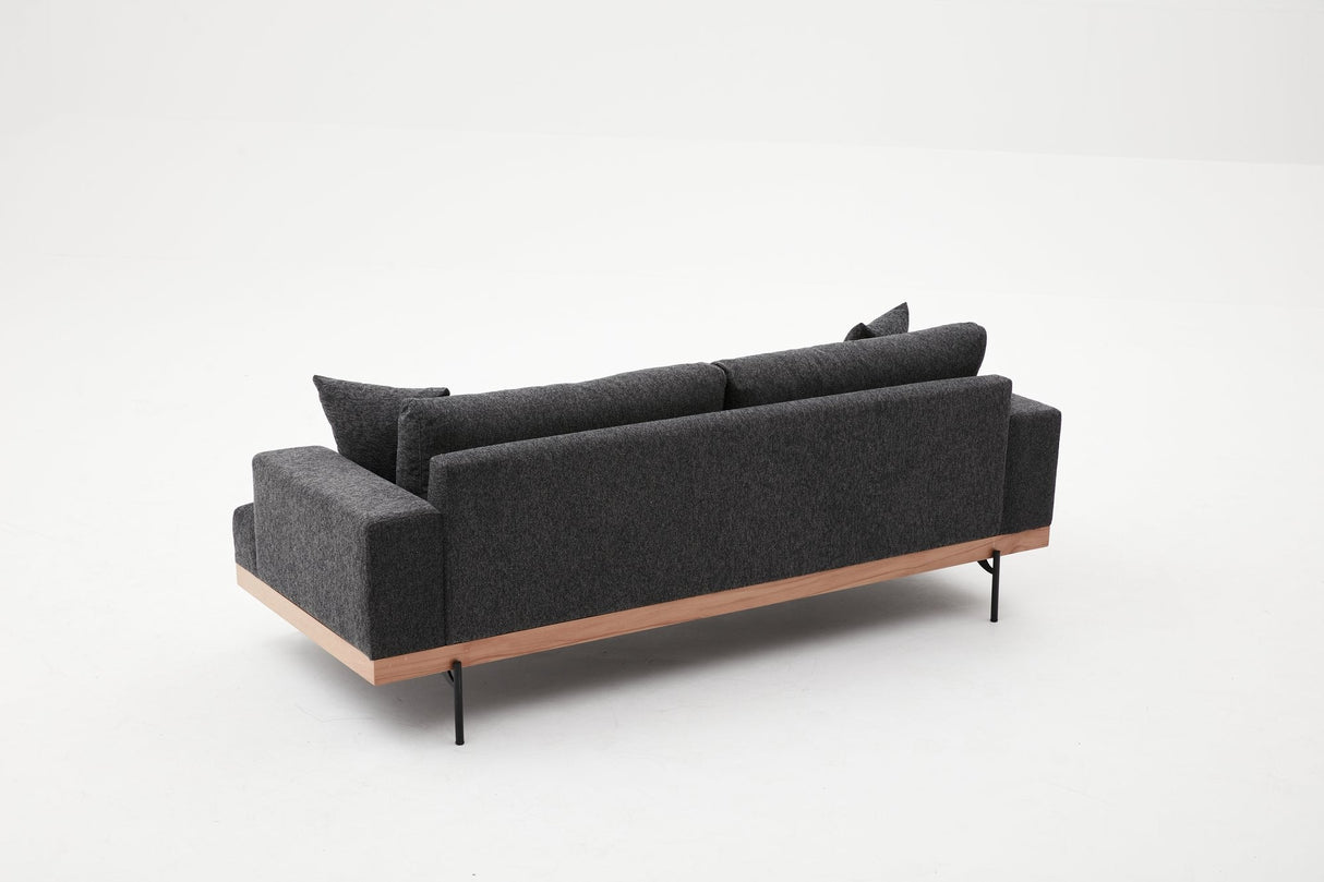 Canapea fixă 3 locuri Liva, Diverse culori, Diverse dimensiuni - Antracit - 227x94x76 cm | SKU: 825BLC2818 | Canapea fixă 3 locuri Liva, varianta Antracit - 227x94x76 cm, produs pentru amenajarea locuinței, disponibil online în România la CasaMob