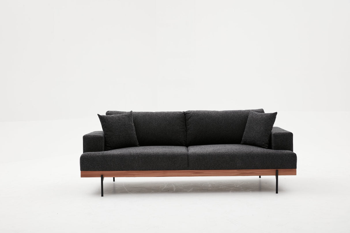 Canapea fixă 3 locuri Liva, Diverse culori, Diverse dimensiuni - Antracit - 227x94x76 cm | SKU: 825BLC2818 | Canapea fixă 3 locuri Liva, varianta Antracit - 227x94x76 cm, produs pentru amenajarea locuinței, disponibil online în România la CasaMob