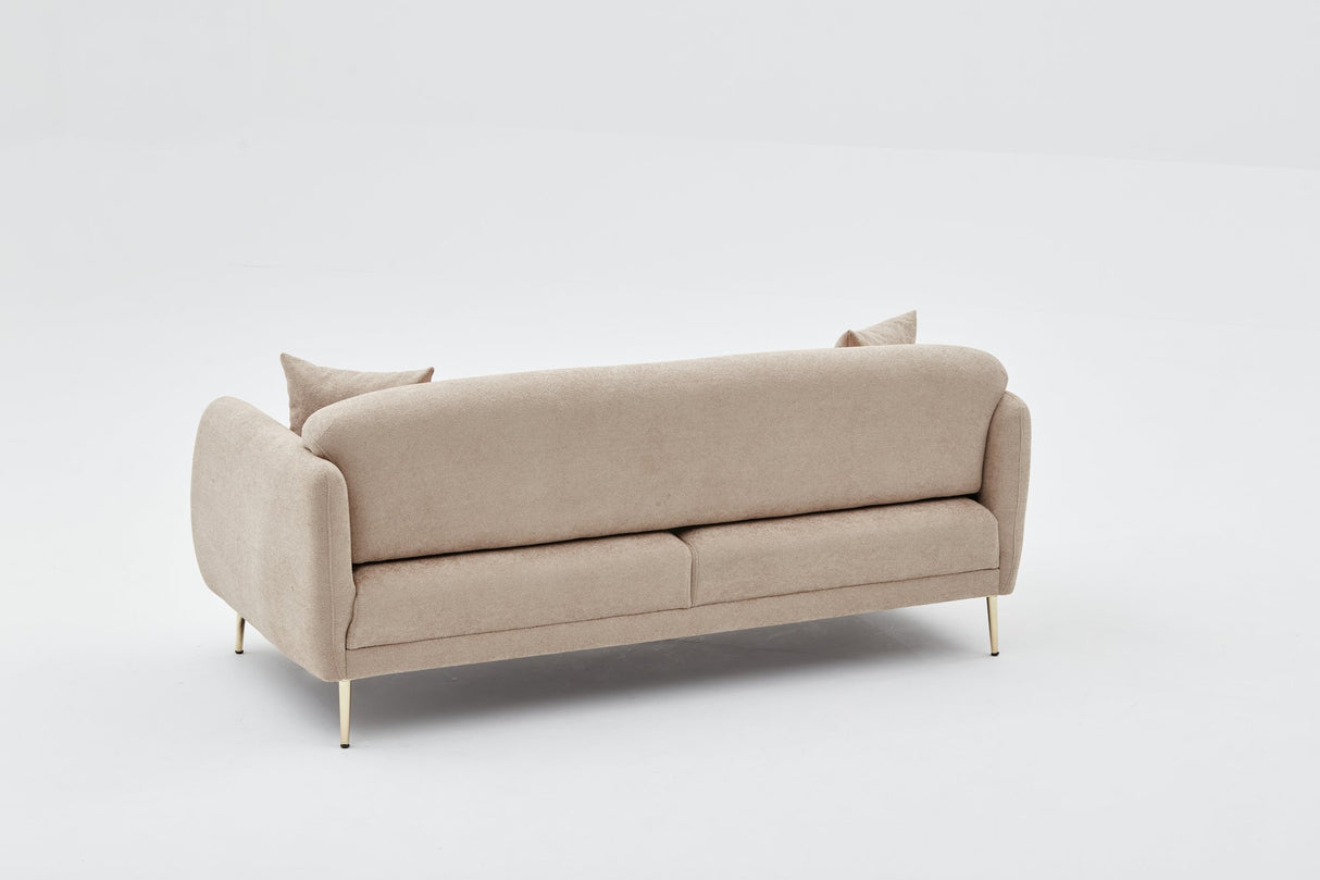 Canapea extensibilă Simena, 3 locuri, Diverse culori, 210x95x80 cm - Bej - Auriu | SKU: 825BLC2836 | Canapea extensibilă Simena, 3 locuri, 210x95x80 cm, varianta Bej - Auriu, produs pentru amenajarea locuinței, disponibil online în România la CasaMob