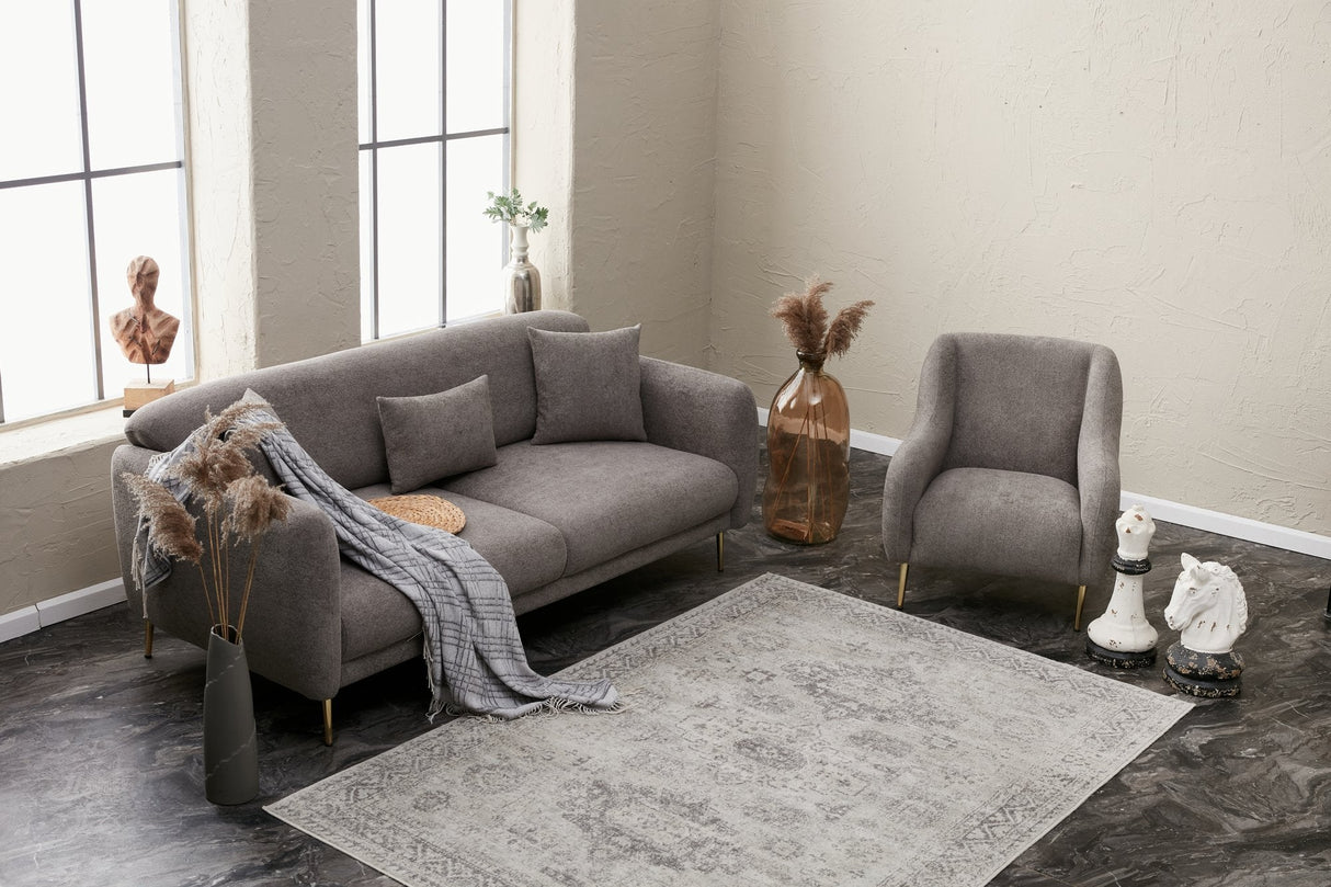 Canapea extensibilă Simena, 3 locuri, Diverse culori, 210x95x80 cm - Gri - Auriu | SKU: 825BLC2838 | Canapea extensibilă Simena, 3 locuri, 210x95x80 cm, varianta Gri - Auriu, produs pentru amenajarea locuinței, disponibil online în România la CasaMob