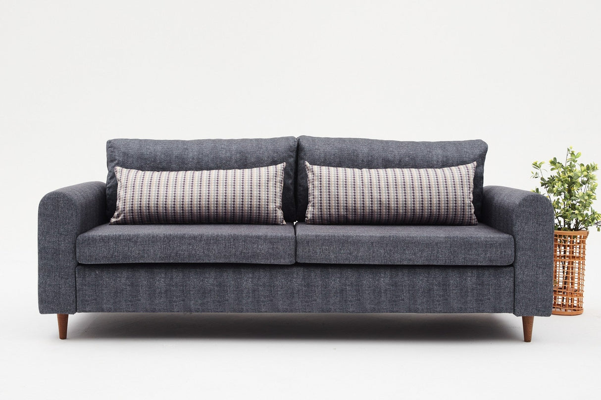 Canapea fixă Salem, Diverse culori, Diverse configurații, Diverse dimensiuni - Antracit - 211x83x86 cm - 3 locuri | SKU: 825BLC2845 | Canapea fixă Salem, varianta Antracit - 211x83x86 cm - 3 locuri, produs pentru amenajarea locuinței, disponibil online în România la CasaMob