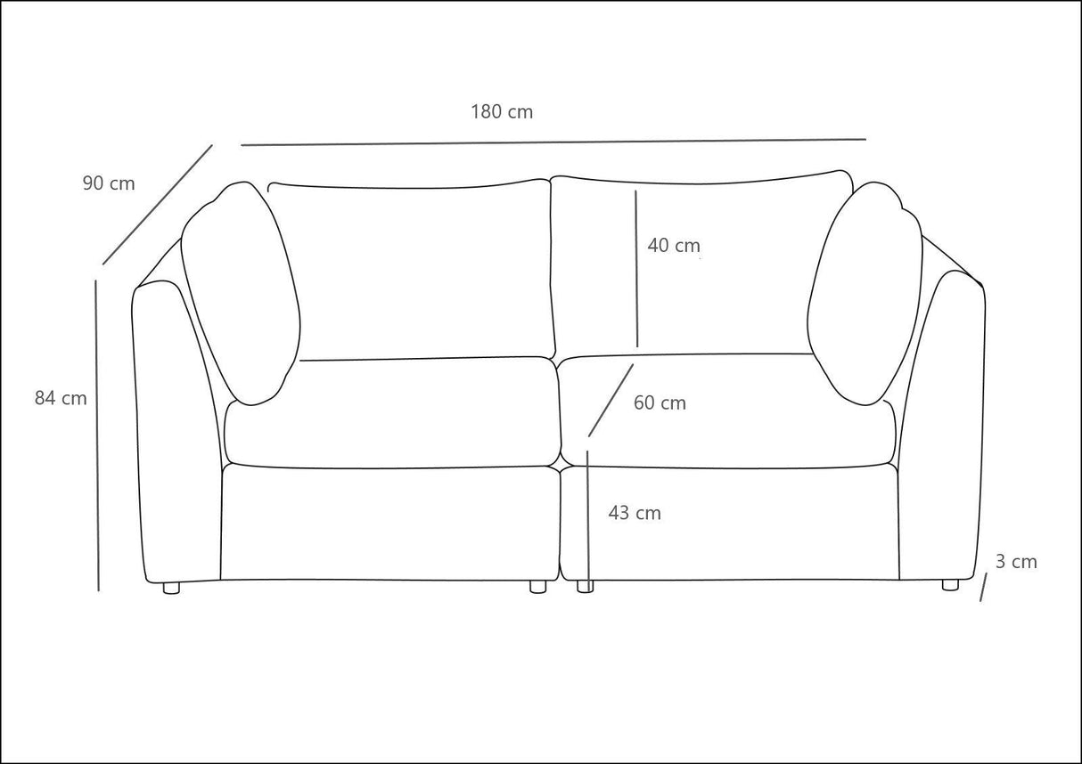 Canapea fixă 2 locuri Mottona 2-Seat, Diverse culori, 90x90x84 cm - Crem | SKU: 825BLC2868 | Canapea fixă 2 locuri Mottona 2-Seat, 90x90x84 cm, varianta Crem, produs pentru amenajarea locuinței, disponibil online în România la CasaMob