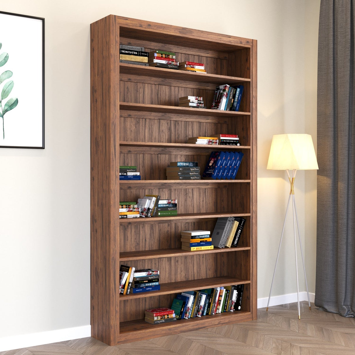 Bibliotecă Paina, Maro, 170x30x220 cm