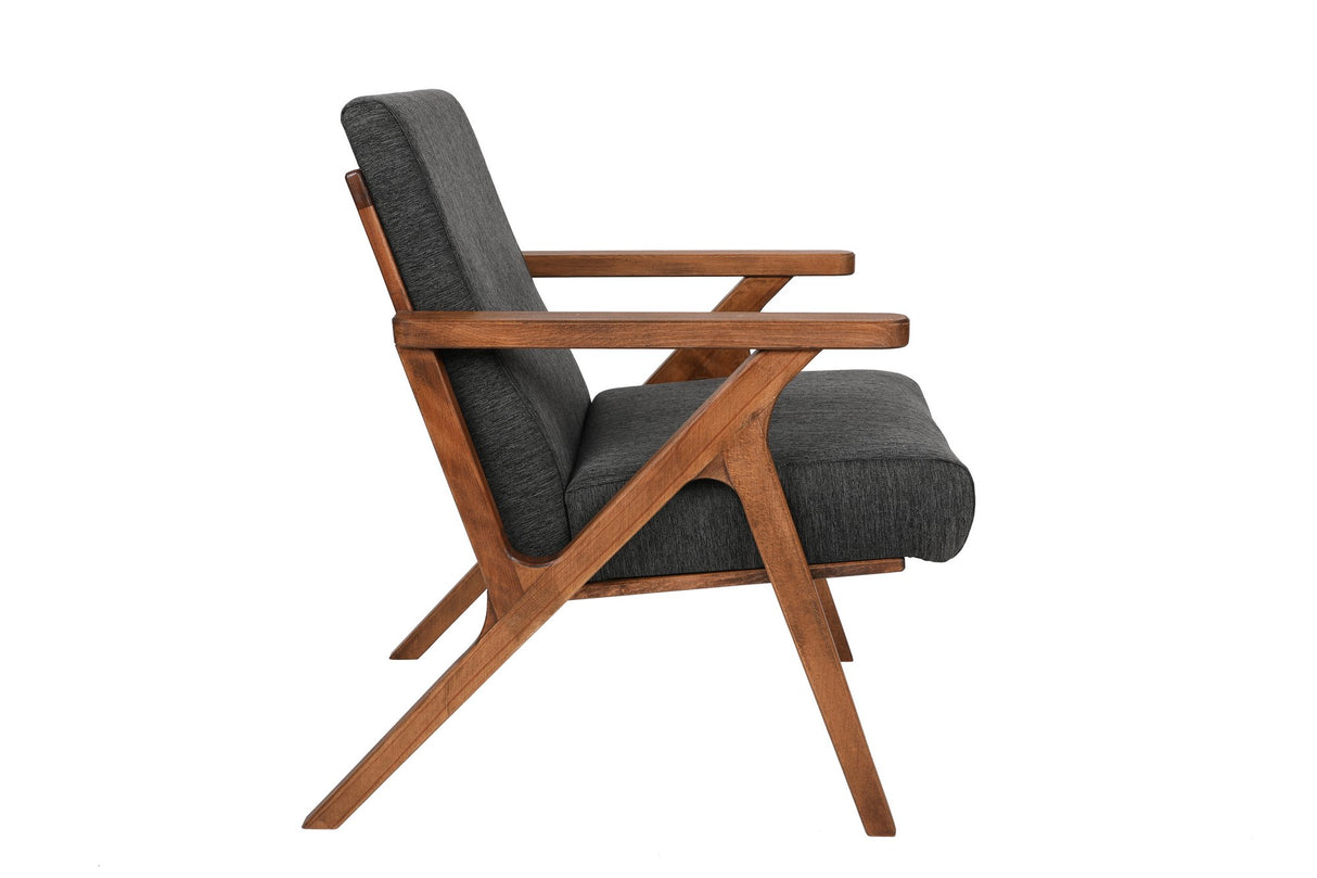 Scaun Melody - Black, Grey, Beech - Antracit, 64x50x48 cm