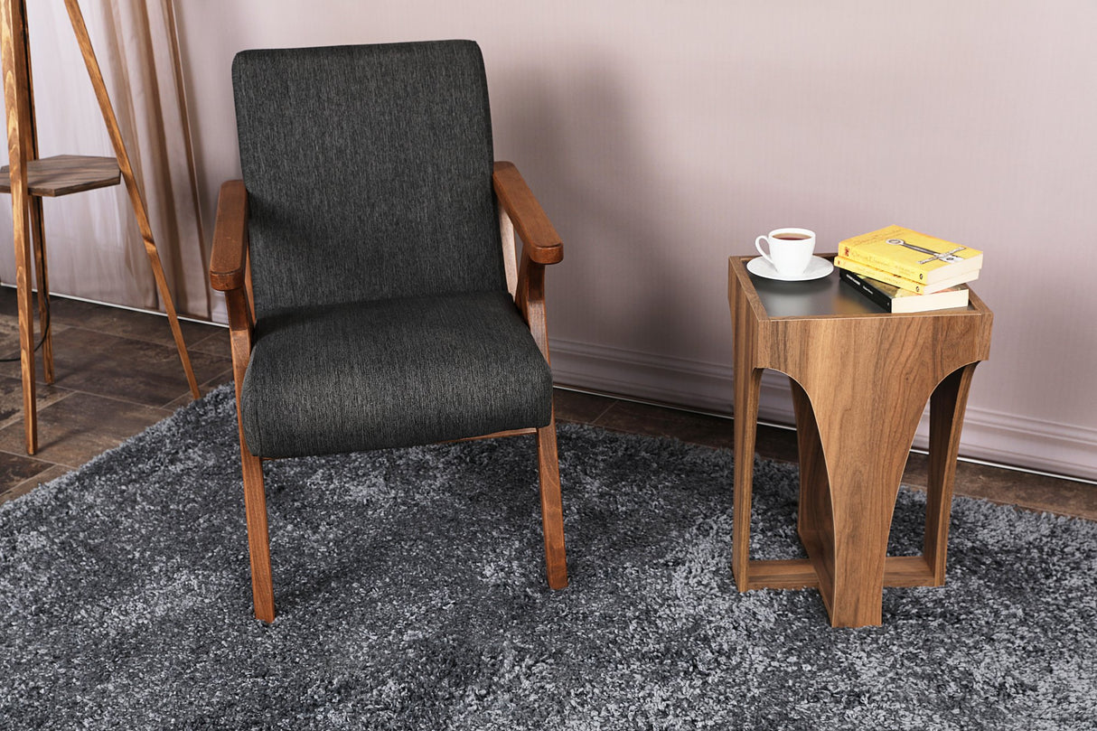 Scaun Melody - Black, Grey, Beech - Antracit, 64x50x48 cm