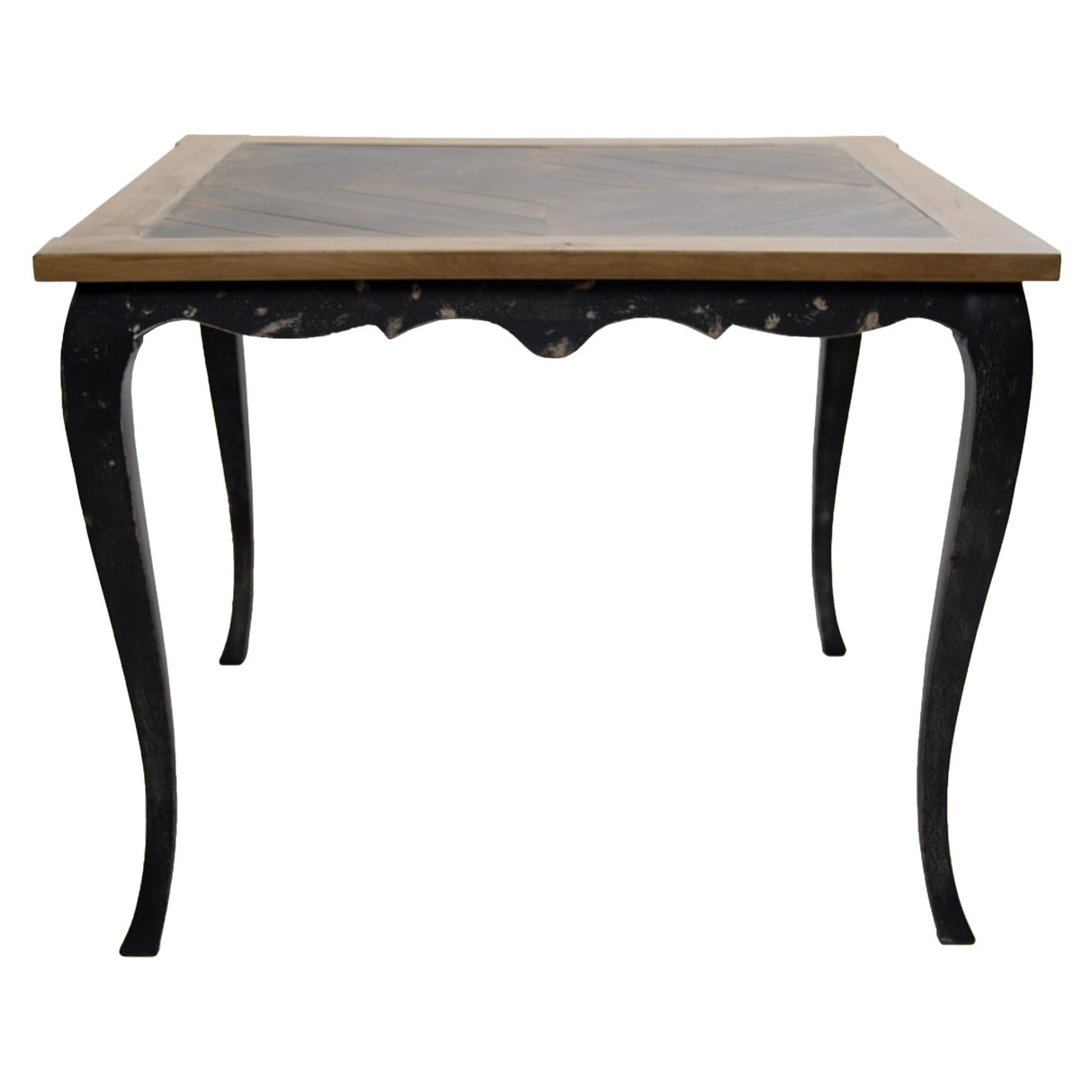 Masă dining Pina Large, Beech - Maro - Negru, 100x100x75 cm