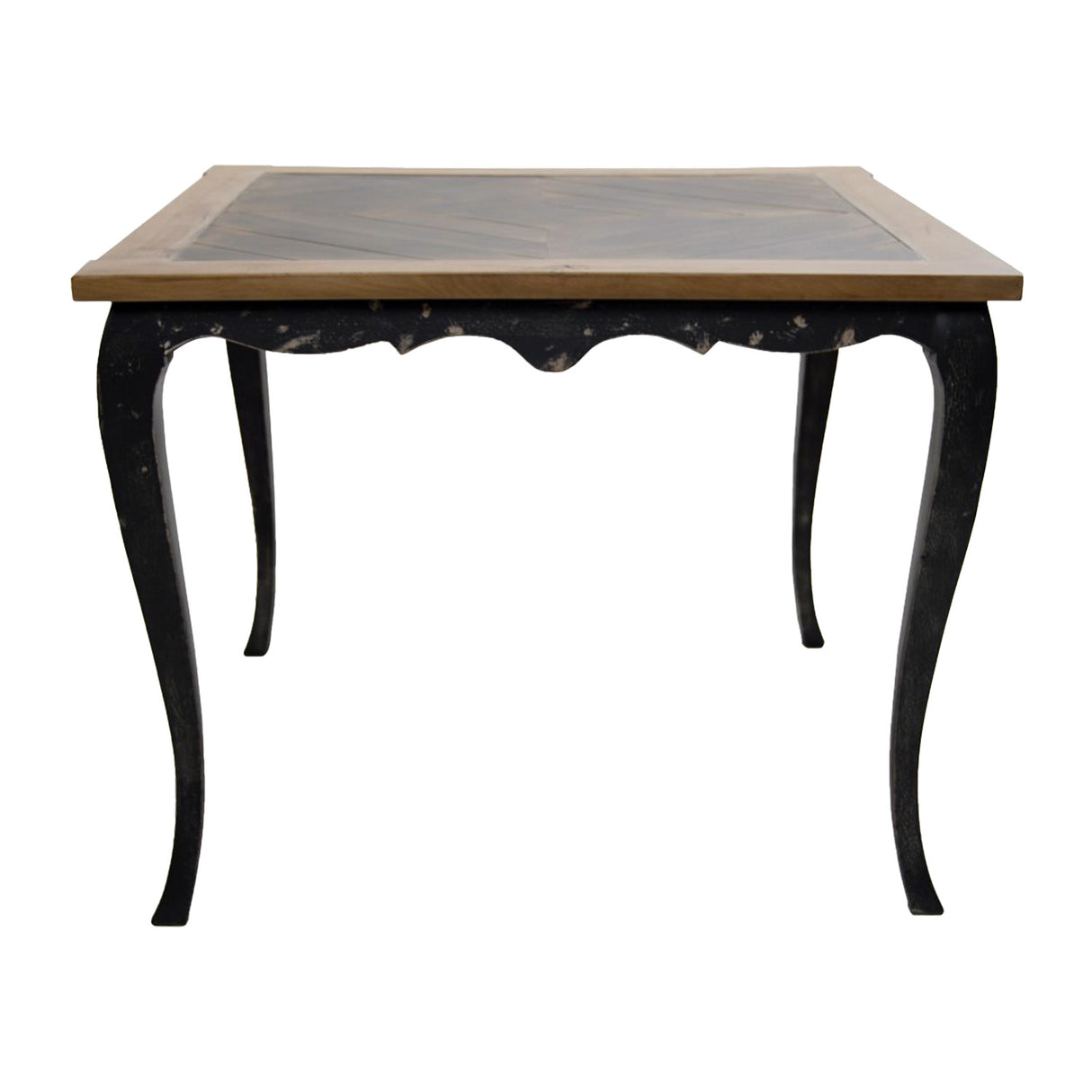 Masă dining Pina Medium, Beech - Maro - Negru, 75x75x75 cm