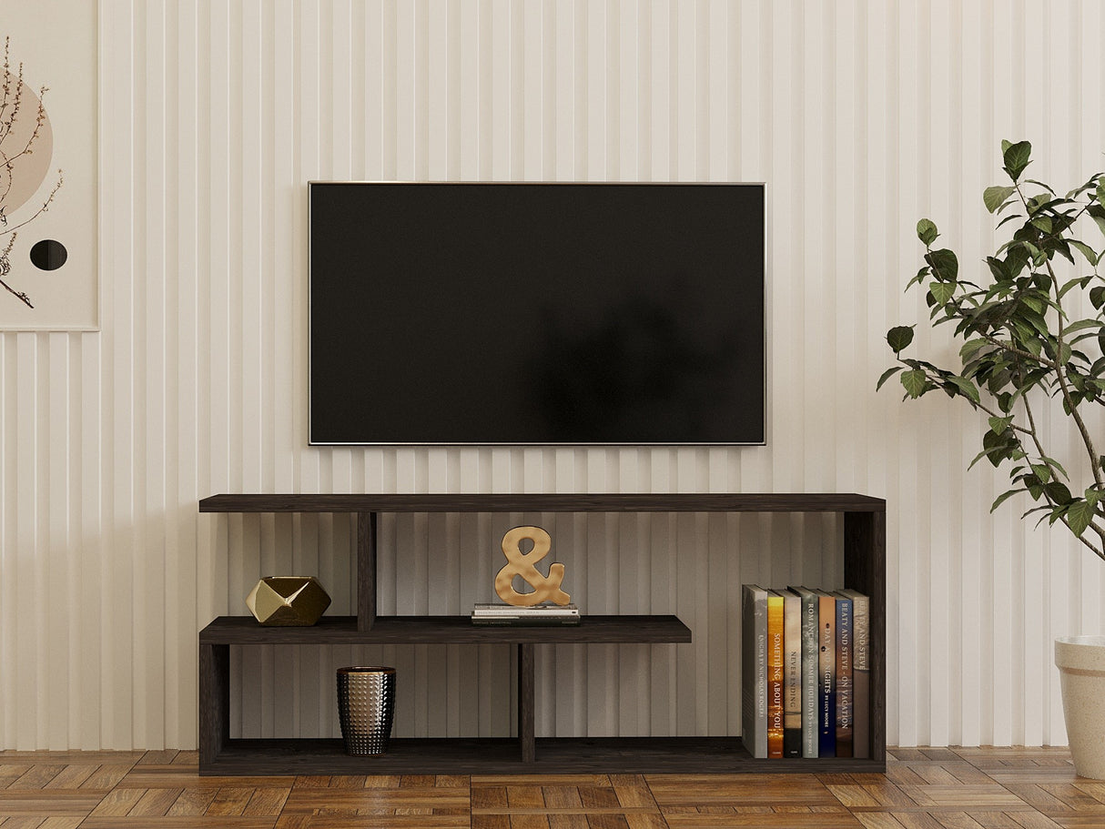 Comodă TV Cafu, Negru, 100x30x40 cm