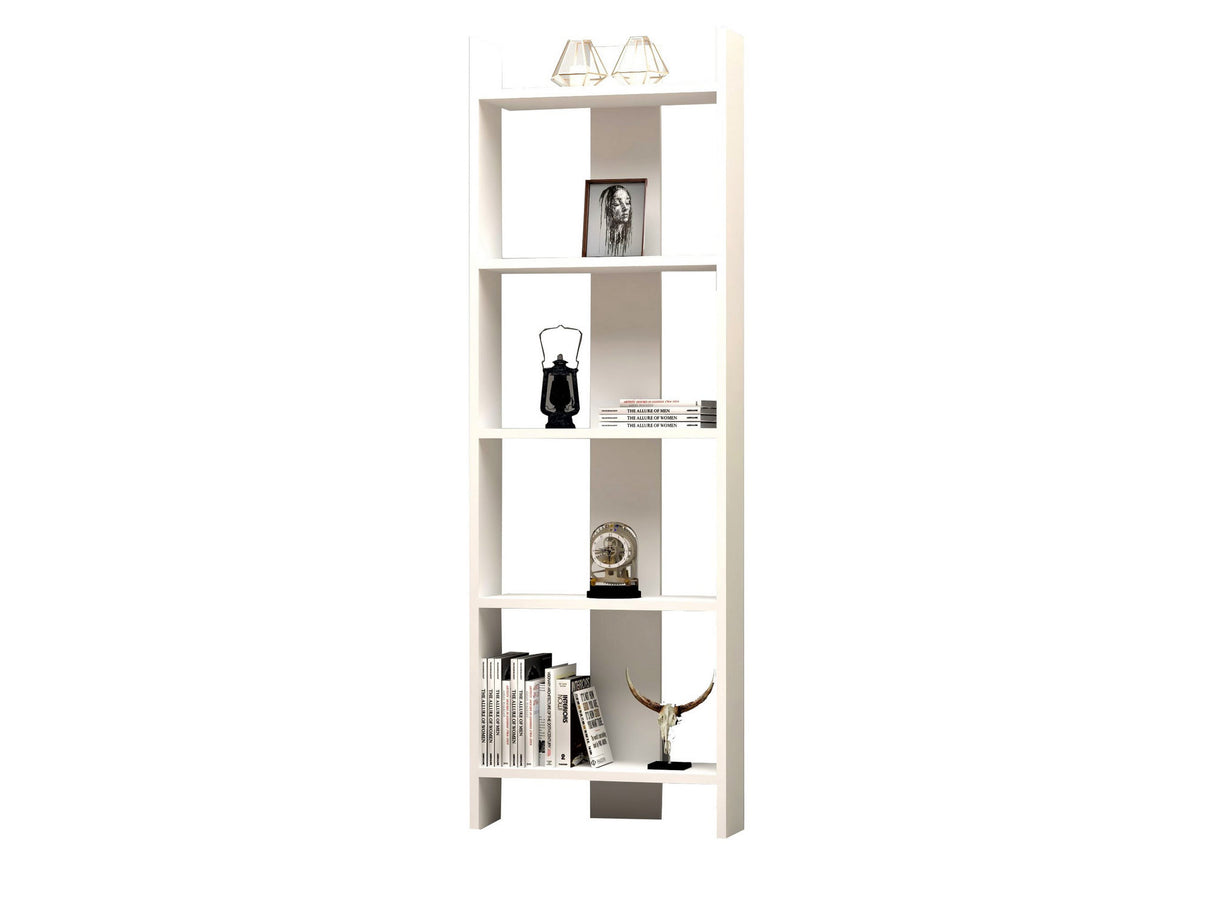Bibliotecă Virba, Alb, 52x23x149 cm