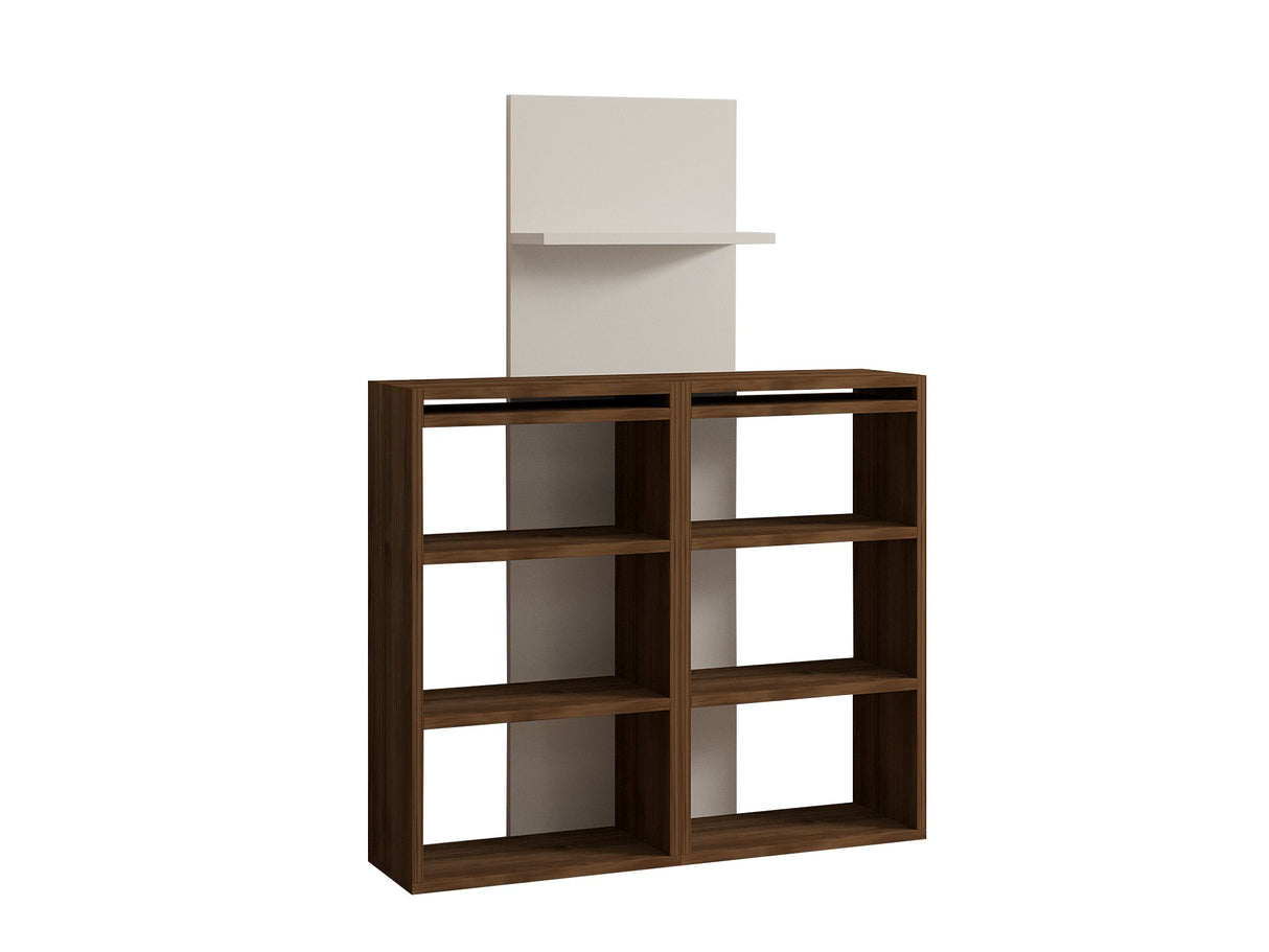 Birou Handy, Nuc - Alb, 124x44x75 cm