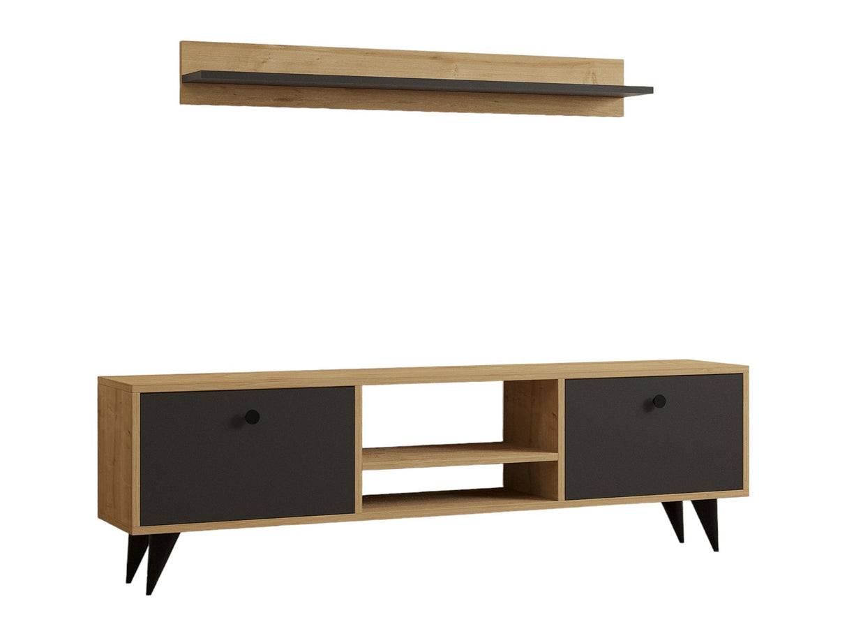 Comodă TV Sliva, Sapphire - Antracit, 160x30x48 cm