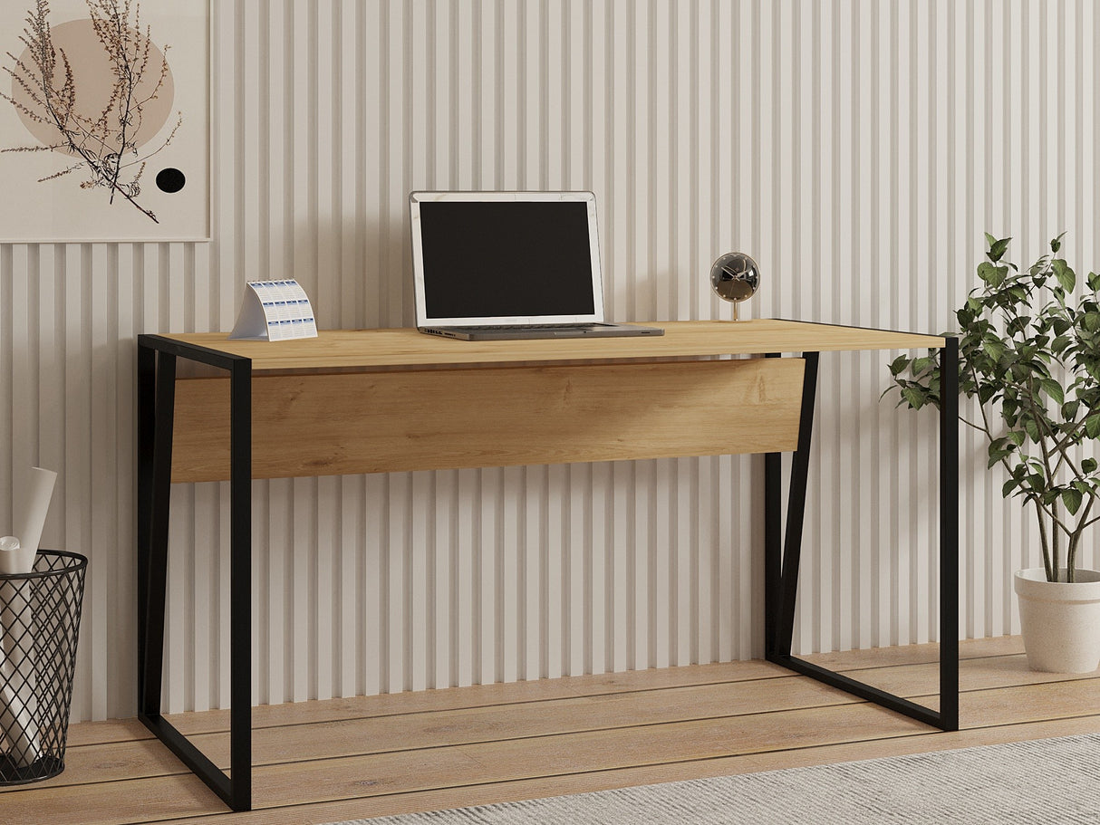Birou Cunda Black, Sapphire - Negru, 140x70x74 cm