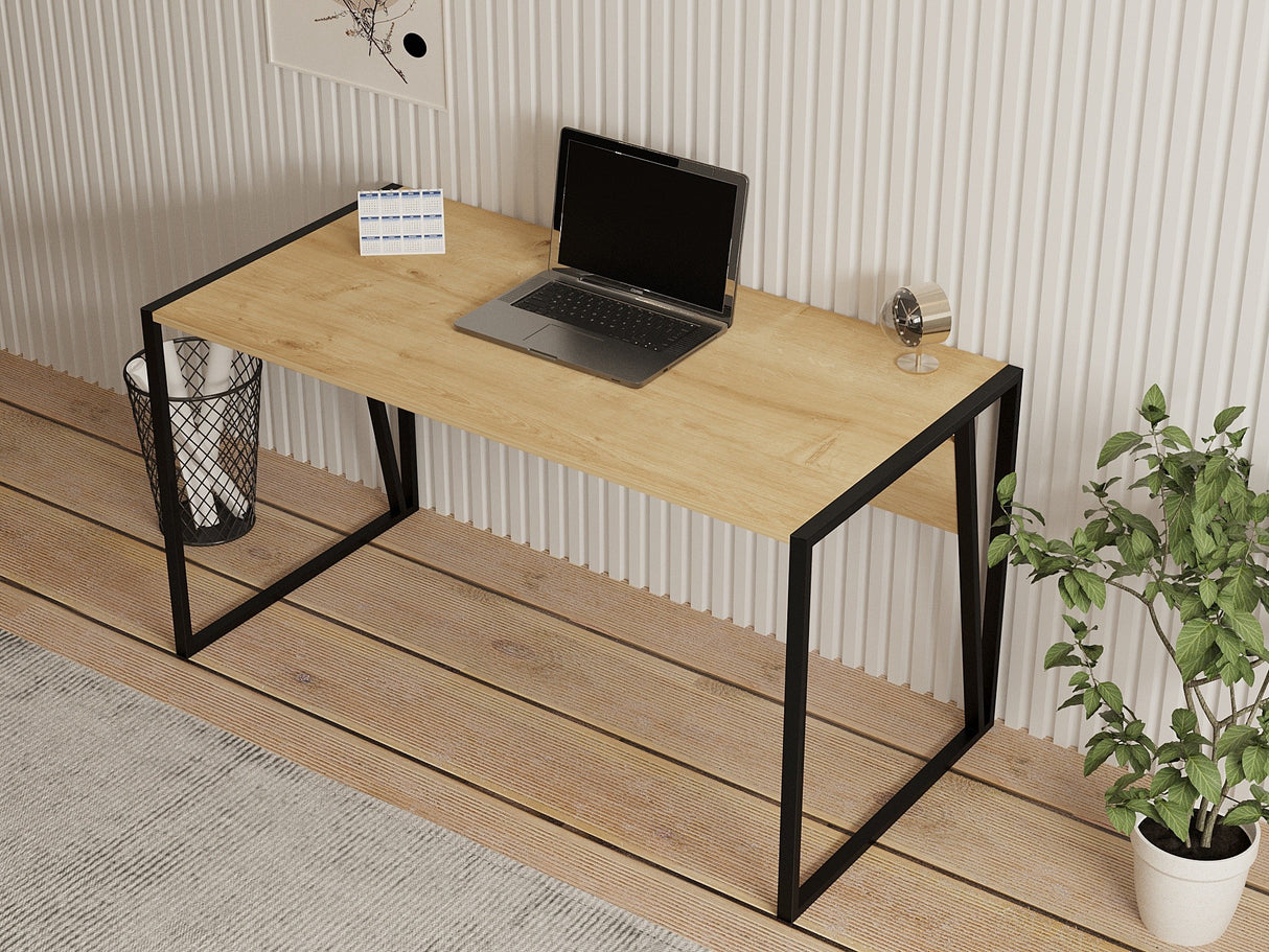 Birou Cunda Black, Sapphire - Negru, 140x70x74 cm