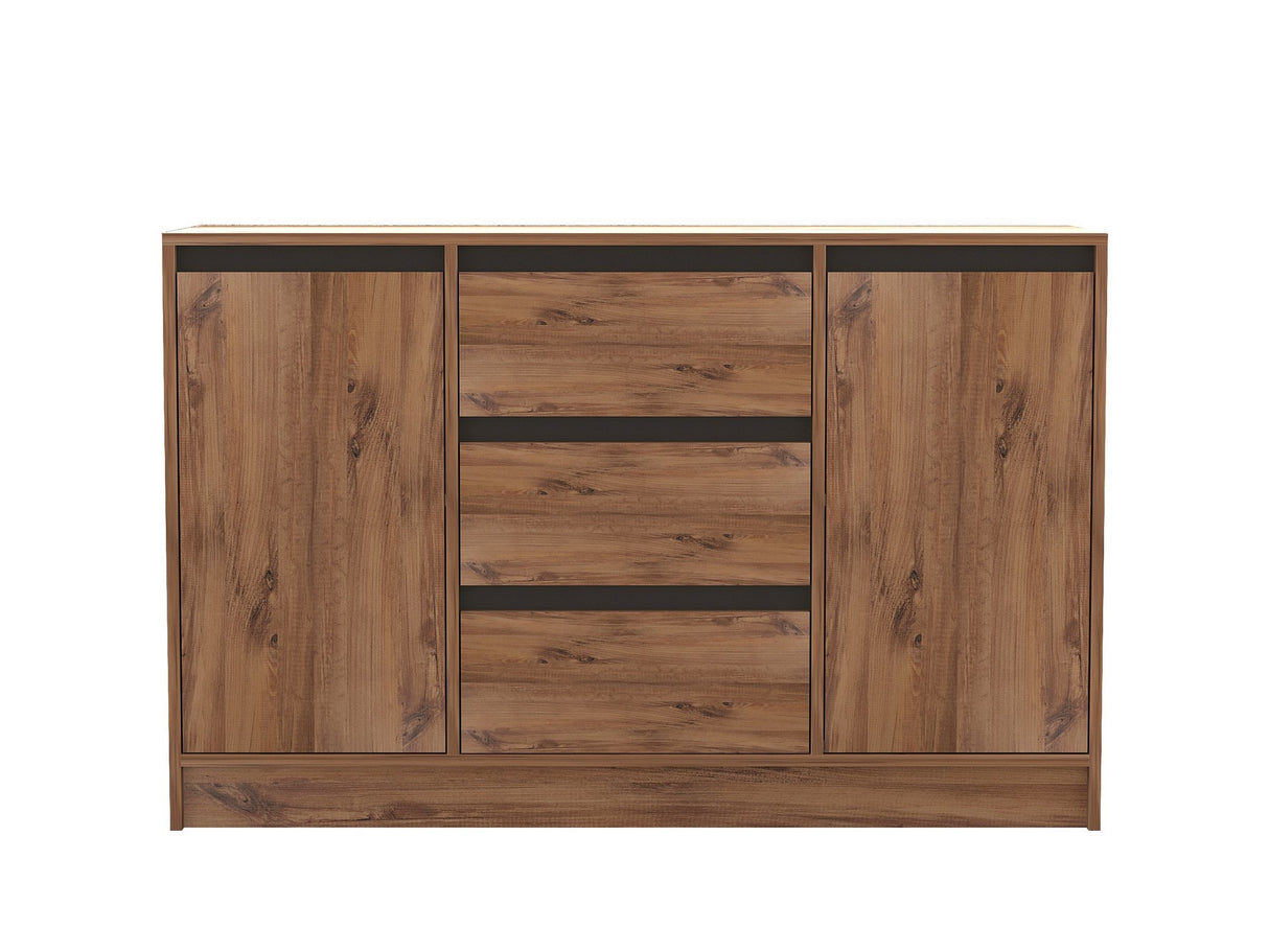 Set mobilă pentru sufragerie Muren, Pin atlantic - Antracit, 180x40x45 cm
