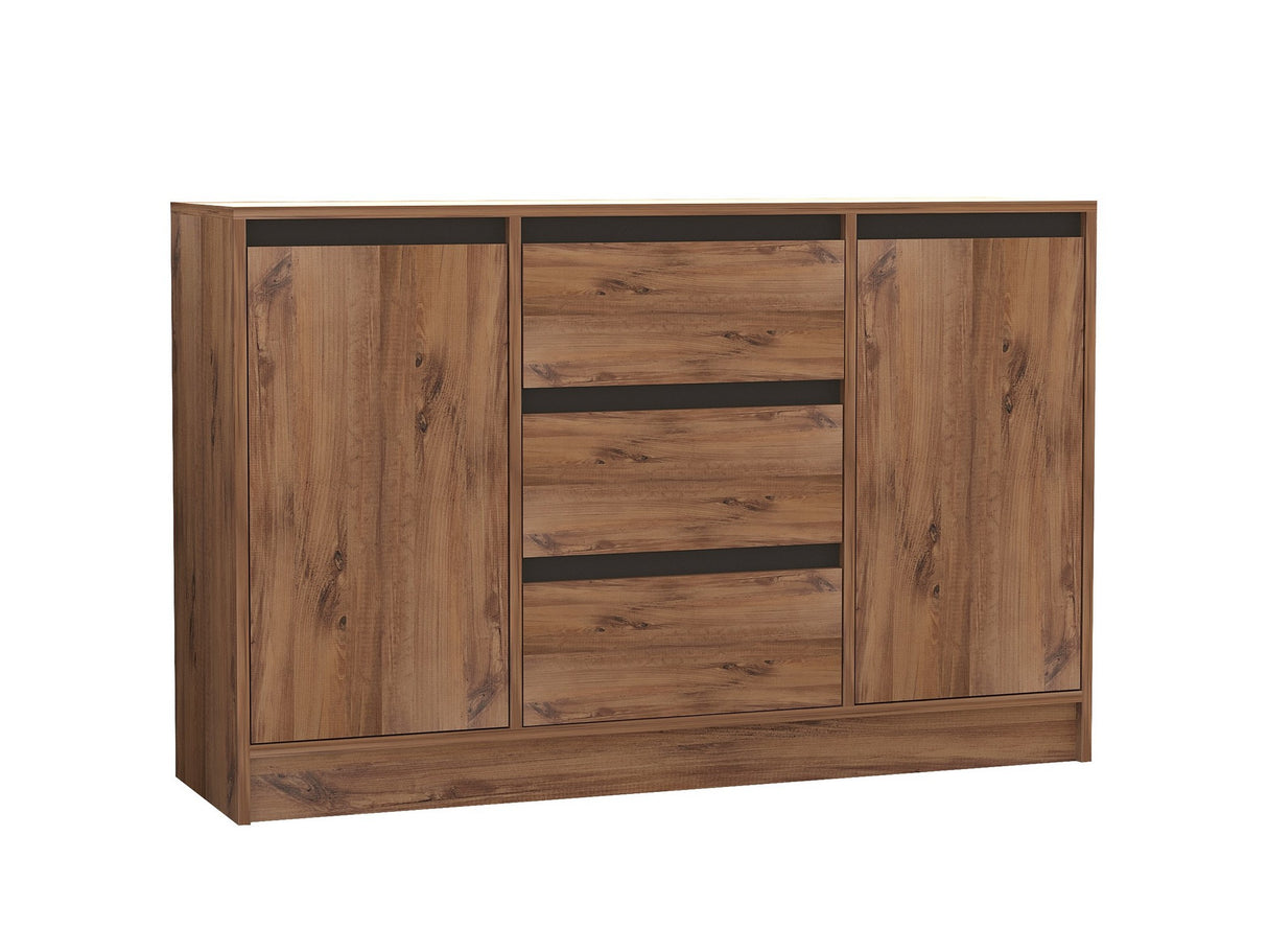 Set mobilă pentru sufragerie Muren, Pin atlantic - Antracit, 180x40x45 cm
