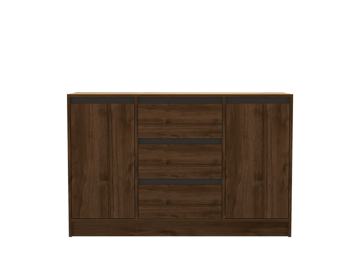 Set mobilă pentru sufragerie Pars, Nuc - Antracit, 180x40x45 cm