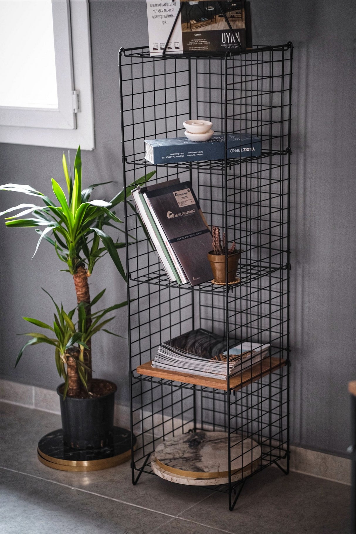 Bibliotecă Elvis, Negru, 138x35x37 cm