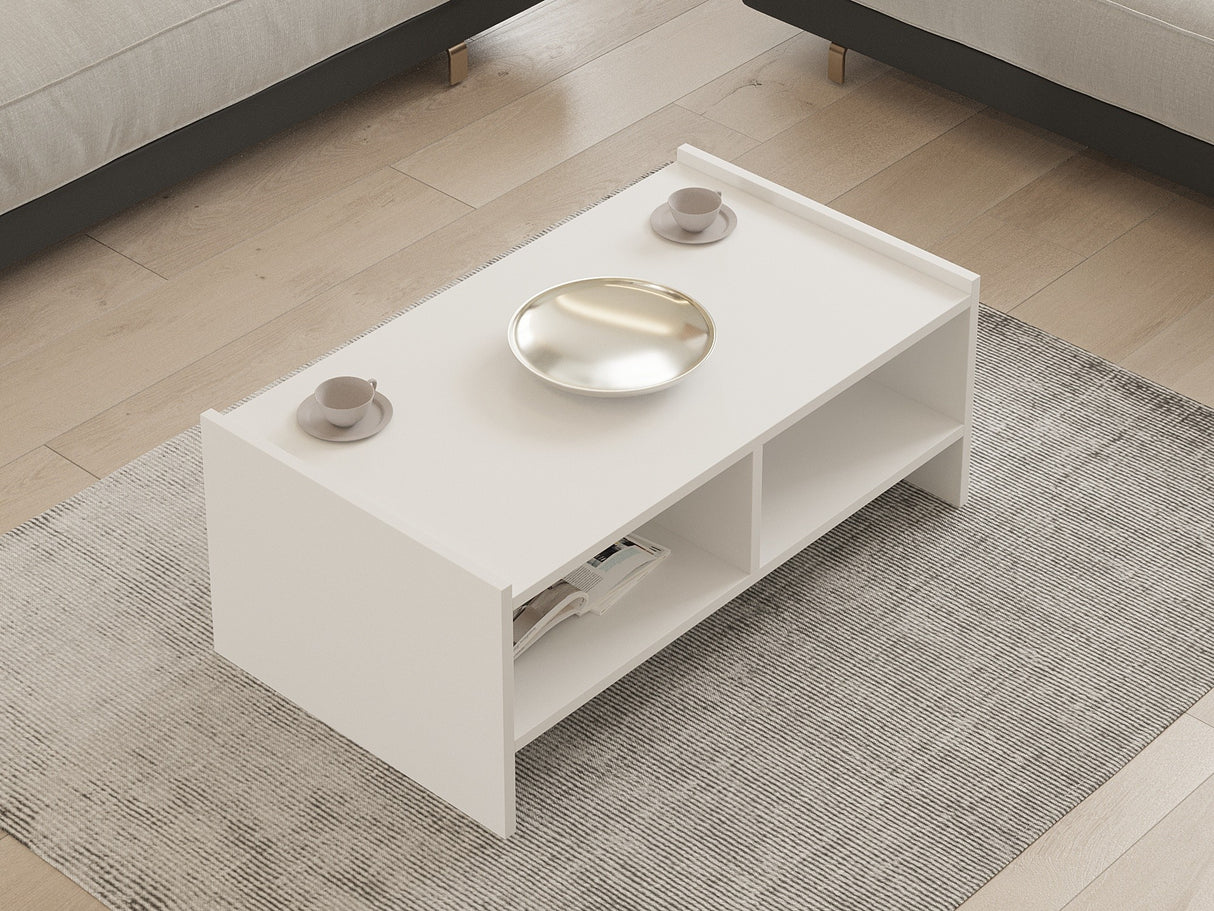 Măsuță de cafea Pera, Diverse culori, 90x50x35 cm - Alb | SKU: 835PUQ2827 | Măsuță de cafea Pera, 90x50x35 cm, varianta Alb, produs pentru amenajarea locuinței, disponibil online în România la CasaMob