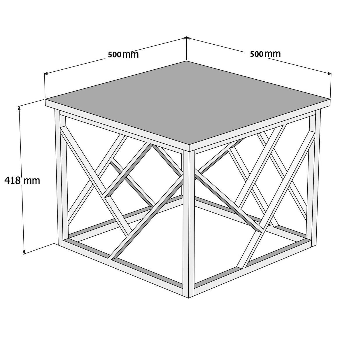 Măsuță de cafea Woda, Diverse culori, 54x54x42 cm - Sapphire - Negru | SKU: 835PUQ2846 | Măsuță de cafea Woda, 54x54x42 cm, varianta Sapphire - Negru, produs pentru amenajarea locuinței, disponibil online în România la CasaMob