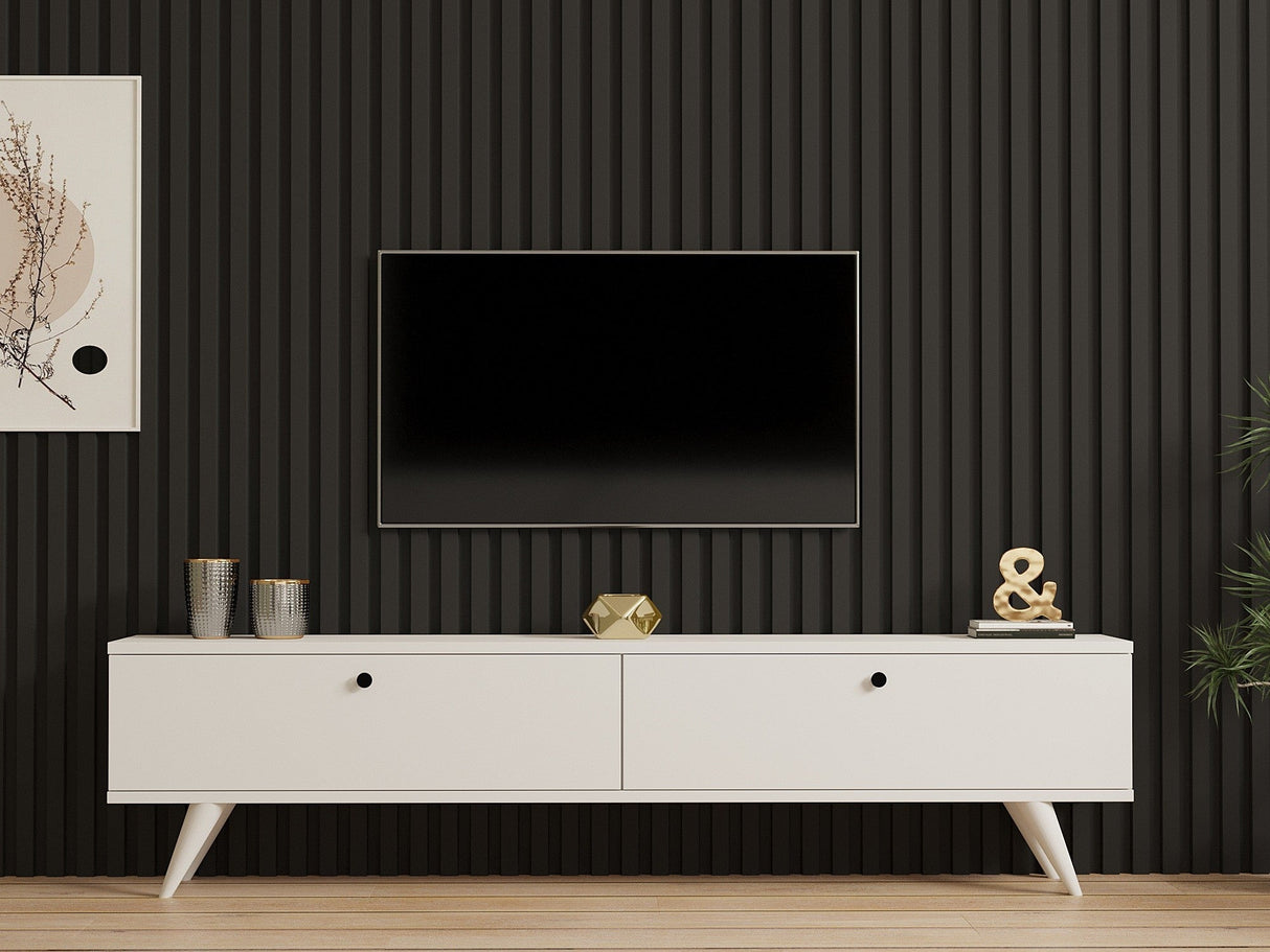 Comodă TV Paris, Diverse culori, 160x25x40 cm - Alb | SKU: 835PUQ3020 | Comodă TV Paris, 160x25x40 cm, varianta Alb, produs pentru amenajarea locuinței, disponibil online în România la CasaMob