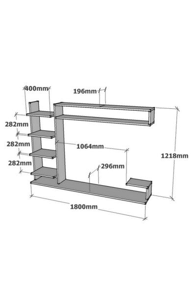 Comodă TV Noble, Diverse culori, 180x30x122 cm - Sapphire - Antracit | SKU: 835PUQ3063 | Comodă TV Noble, 180x30x122 cm, varianta Sapphire - Antracit, produs pentru amenajarea locuinței, disponibil online în România la CasaMob