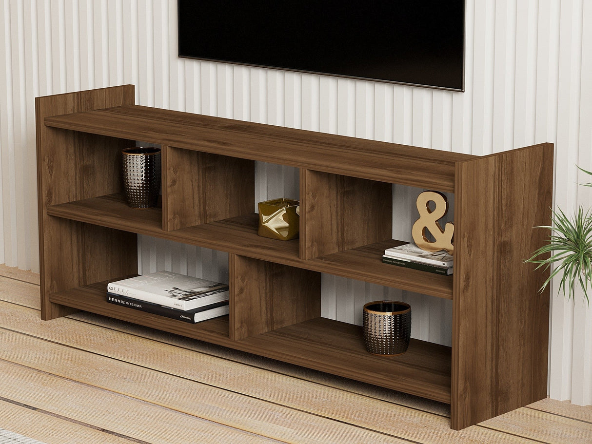 Comodă TV Pera, Diverse culori, 118x28x55 cm - Nuc | SKU: 835PUQ3065 | Comodă TV Pera, 118x28x55 cm, varianta Nuc, produs pentru amenajarea locuinței, disponibil online în România la CasaMob