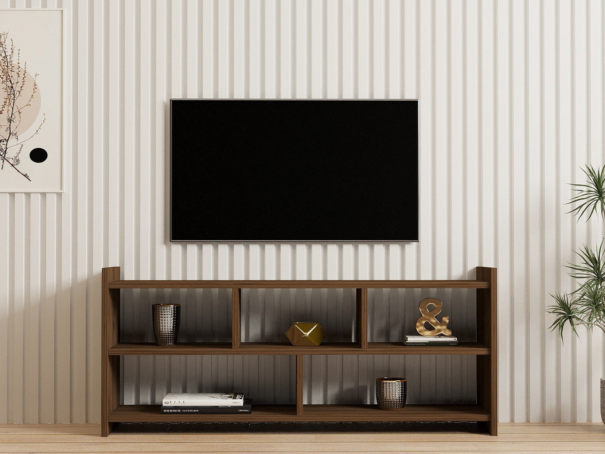 Comodă TV Pera, Diverse culori, 118x28x55 cm - Nuc | SKU: 835PUQ3065 | Comodă TV Pera, 118x28x55 cm, varianta Nuc, produs pentru amenajarea locuinței, disponibil online în România la CasaMob