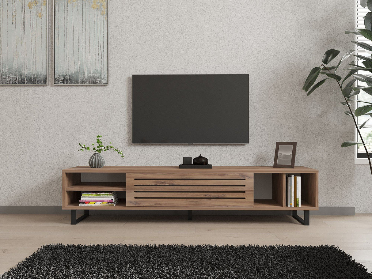 Comodă TV Safir, Diverse culori, 160x40x35 cm - Pin atlantic | SKU: 835PUQ3077 | Comodă TV Safir, 160x40x35 cm, varianta Pin atlantic, produs pentru amenajarea locuinței, disponibil online în România la CasaMob