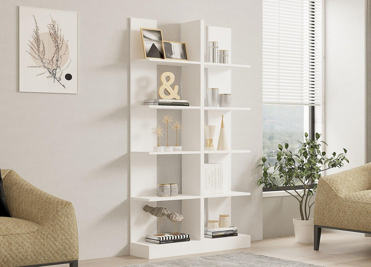 Bibliotecă İkiz, Diverse culori, Diverse dimensiuni - Alb - 100x26x180 cm | SKU: 835PUQ3639 | Bibliotecă İkiz, varianta Alb - 100x26x180 cm, produs pentru amenajarea locuinței, disponibil online în România la CasaMob