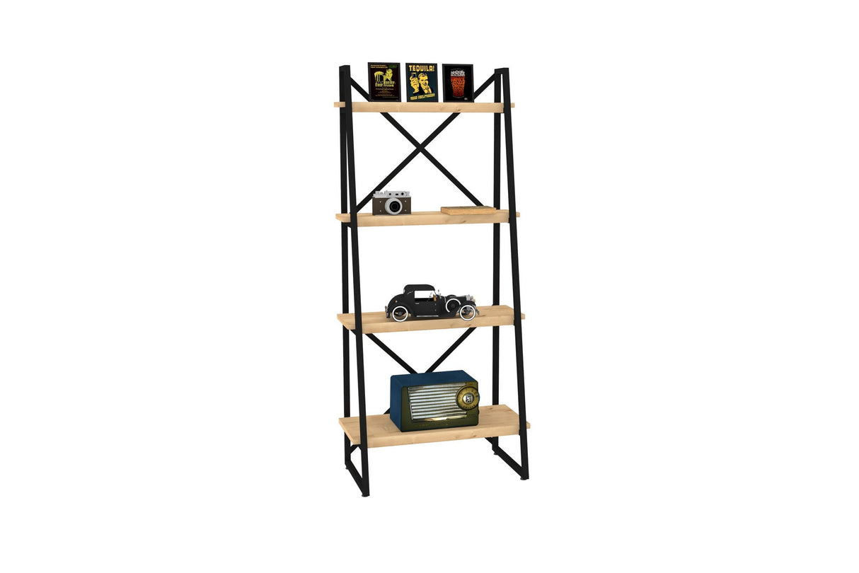Bibliotecă Alaro, Diverse culori, Diverse dimensiuni - Sapphire - Negru - 66x32x150 cm | SKU: 835PUQ3666 | Bibliotecă Alaro, varianta Sapphire - Negru - 66x32x150 cm, produs pentru amenajarea locuinței, disponibil online în România la CasaMob