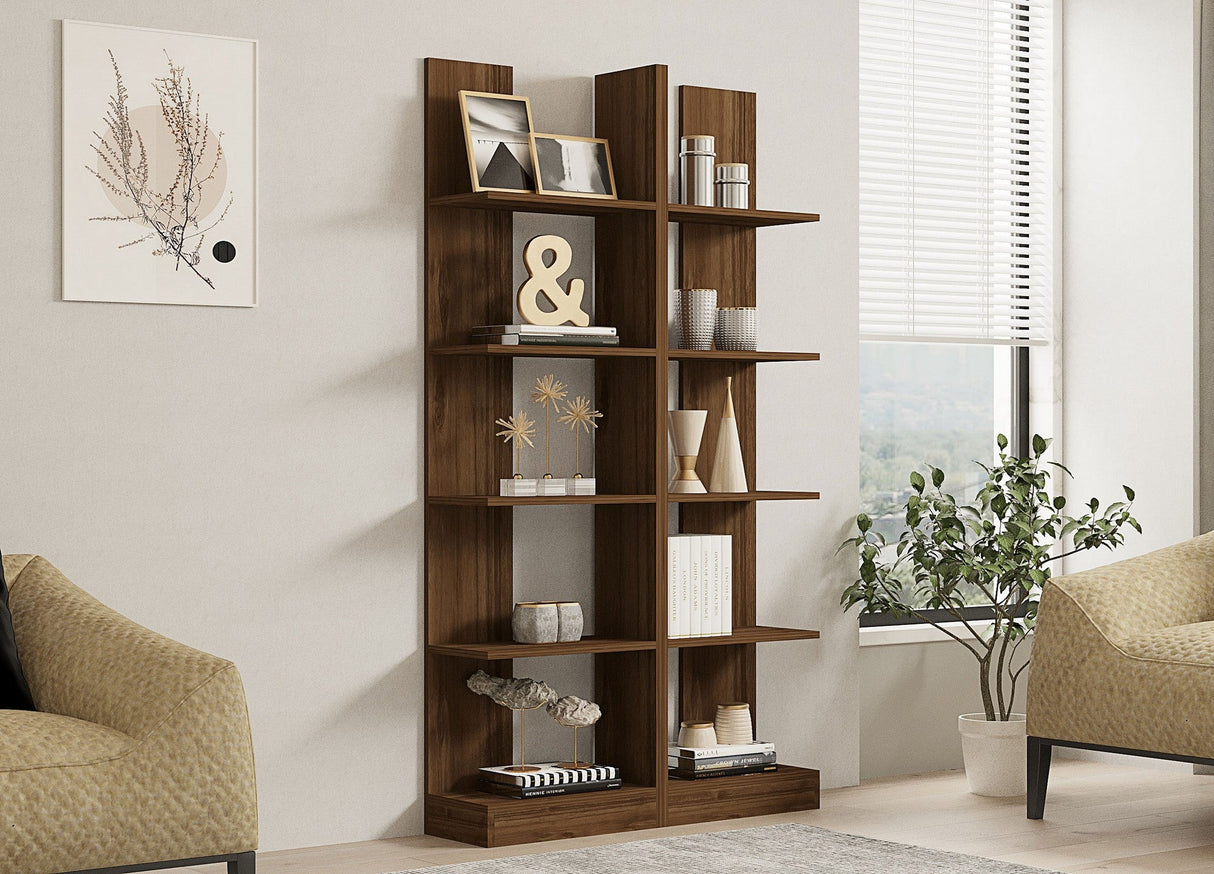 Bibliotecă İkiz, Diverse culori, Diverse dimensiuni - Nuc - 100x26x187 cm | SKU: 835PUQ3655 | Bibliotecă İkiz, varianta Nuc - 100x26x187 cm, produs pentru amenajarea locuinței, disponibil online în România la CasaMob