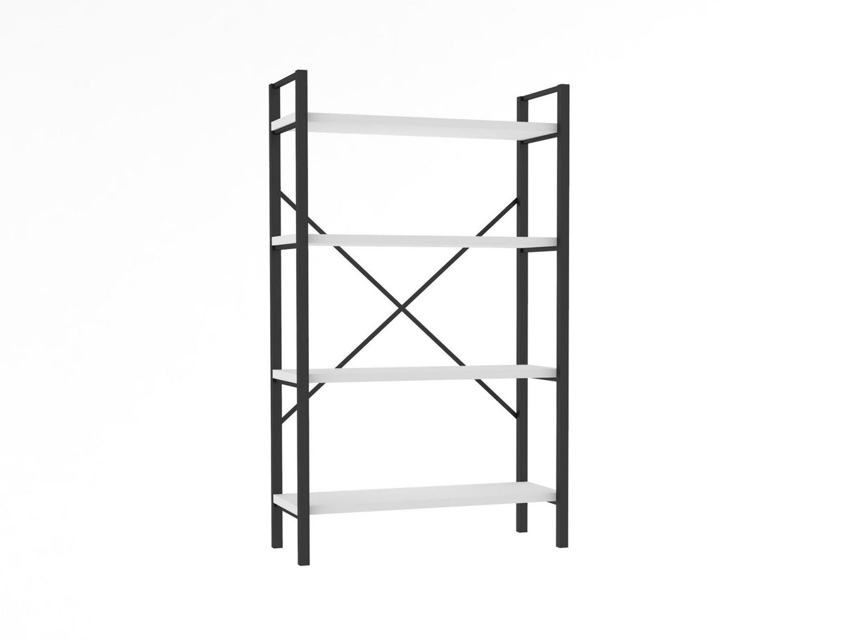 Bibliotecă Mina, Diverse culori, 60x24x100 cm - Alb - Negru | SKU: 835PUQ3682 | Bibliotecă Mina, 60x24x100 cm, varianta Alb - Negru, produs pentru amenajarea locuinței, disponibil online în România la CasaMob