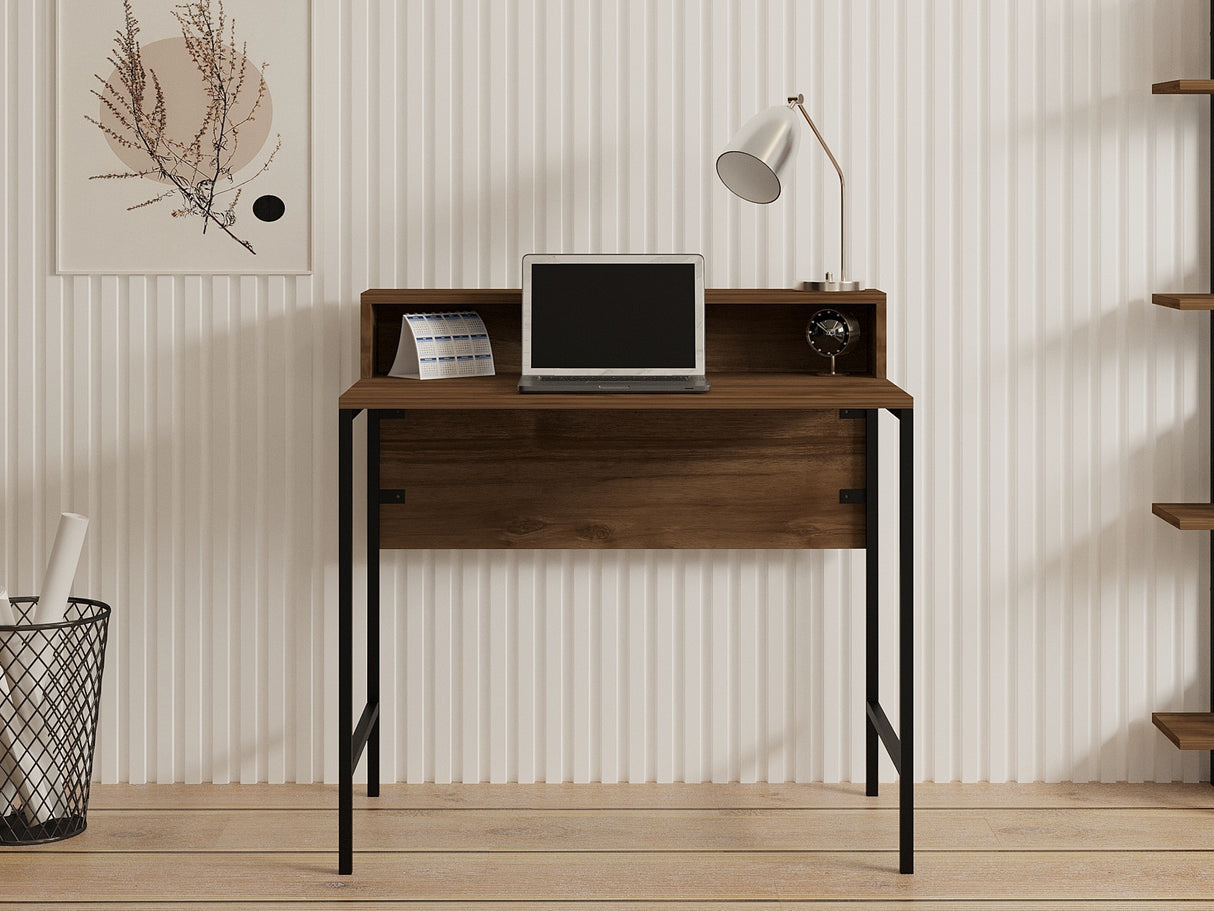 Birou Uso, Diverse culori, 90x50x75 cm - Nuc - Negru | SKU: 835PUQ3802 | Birou Uso, 90x50x75 cm, varianta Nuc - Negru, produs pentru amenajarea locuinței, disponibil online în România la CasaMob