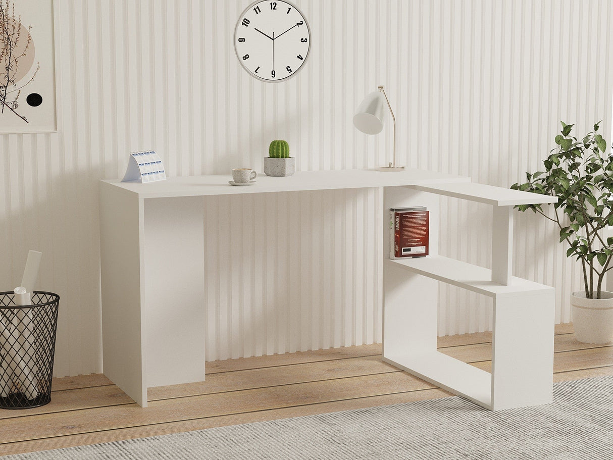 Birou Cayko, Diverse culori, 130x50x74 cm - Alb | SKU: 835PUQ3824 | Birou Cayko, 130x50x74 cm, varianta Alb, produs pentru amenajarea locuinței, disponibil online în România la CasaMob