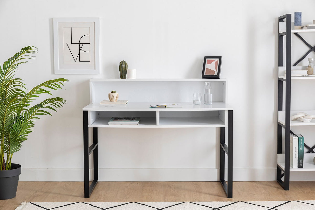Birou Zakkum, Alb - Negru, 120x55x96 cm