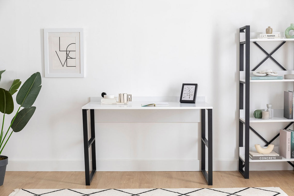 Birou Kayra, Alb - Negru, 112x60x79 cm