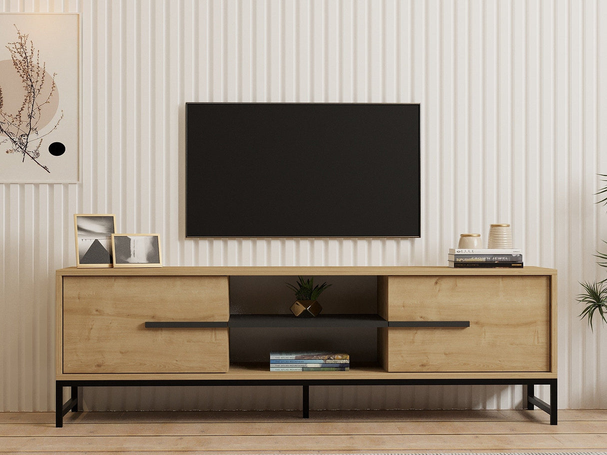 Comodă TV Mono, Diverse culori, 160x40x50 cm - Stejar safir | SKU: 835PUQ4496 | Comodă TV Mono, 160x40x50 cm, varianta Stejar safir, produs pentru amenajarea locuinței, disponibil online în România la CasaMob