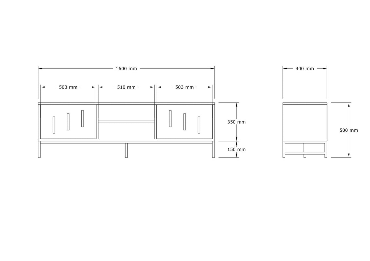Comodă TV Shape, Diverse culori, 160x40x50 cm - Nuc | SKU: 835PUQ4498 | Comodă TV Shape, 160x40x50 cm, varianta Nuc, produs pentru amenajarea locuinței, disponibil online în România la CasaMob