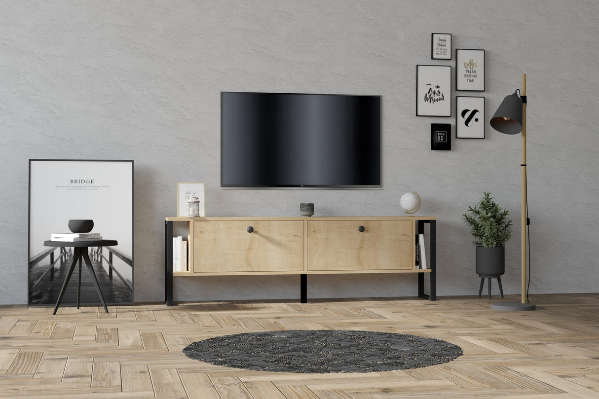 Comodă TV Ahu, Diverse culori, 160x25x50 cm - Sapphire | SKU: 835PUQ4504 | Comodă TV Ahu, 160x25x50 cm, varianta Sapphire, produs pentru amenajarea locuinței, disponibil online în România la CasaMob