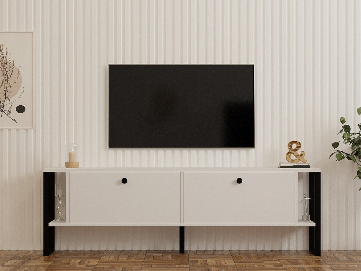 Comodă TV Ahu, Diverse culori, 160x25x50 cm - Alb | SKU: 835PUQ4505 | Comodă TV Ahu, 160x25x50 cm, varianta Alb, produs pentru amenajarea locuinței, disponibil online în România la CasaMob