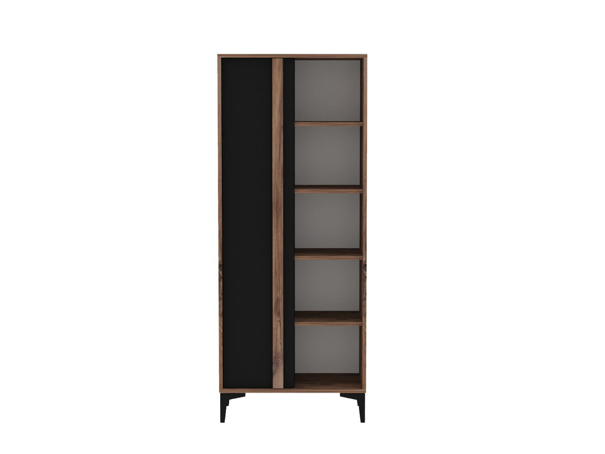 Bibliotecă Iraz, Atlantic - Antracit, 70x30x175 cm